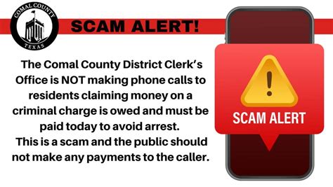 Comal County's District Clerk's Office Issues Scam Alert | My Canyon Lake