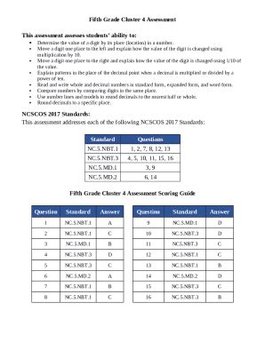 Grade 5 - Evidence Mathematics Statements Doc Template | pdfFiller