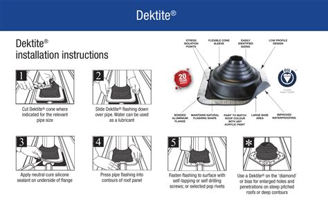 Dektite Combo Rubber Roof Flashing 108 - 190mm Black EPDM (DC105BC) – DEKS Industries Europe Limited