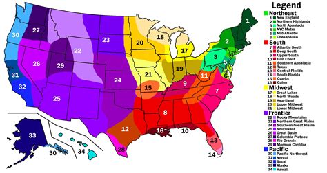 US Cultural Regions Map [OC] : r/MapPorn