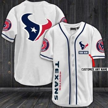 Custom Name NFL Houston Texans Baseball Jersey For Fans – Meteew