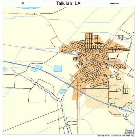 Tallulah Louisiana Street Map 2274690