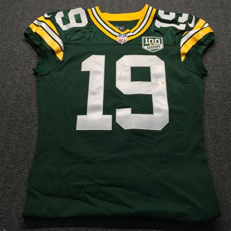 STS - Packers Equanimeous St. Brown Game Used Jersey W/ 100 Seasons ...