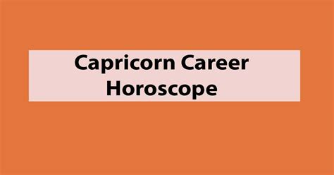 Capricorn Career Horoscope January 2023 – Capricorn Traits