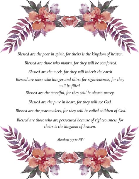 The Beatitudes List