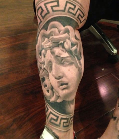 MEDUSA HEAD/VERSACE TATTOO BY BOBBY SERNA #medusa #versace #tattoo #portrait Small Face Tattoos ...