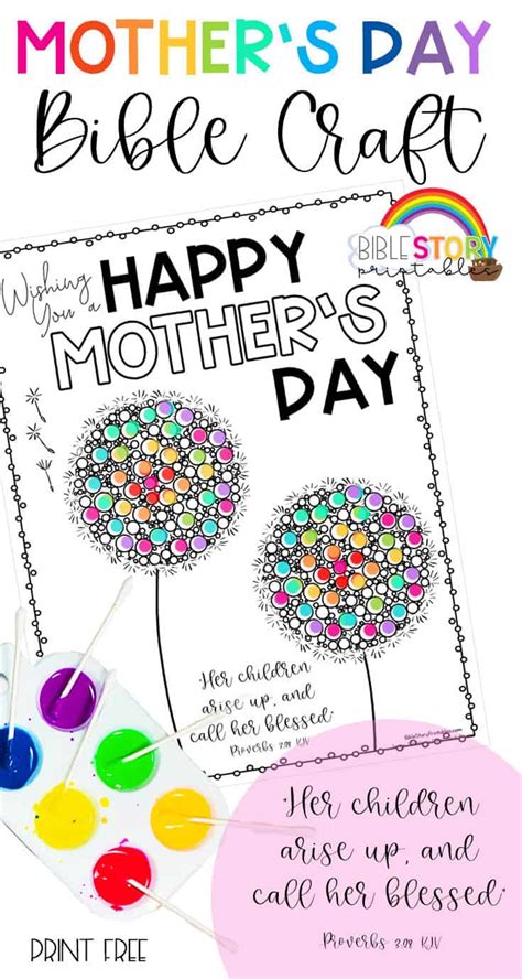 Print this free Mother's Day Bibler Verse Art Project for Kids! Great for simple… | Mothers day ...