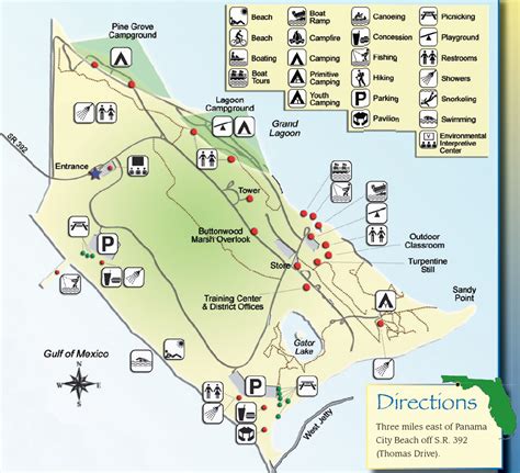 St Andrews State Park Map - Panama City Florida • mappery