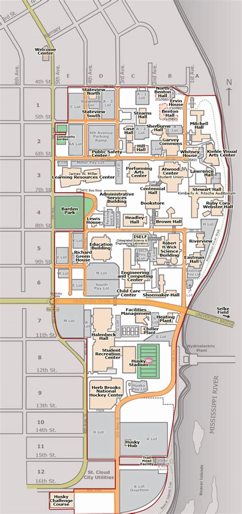 Campus Map - Campus Boundaries | St. Cloud State University