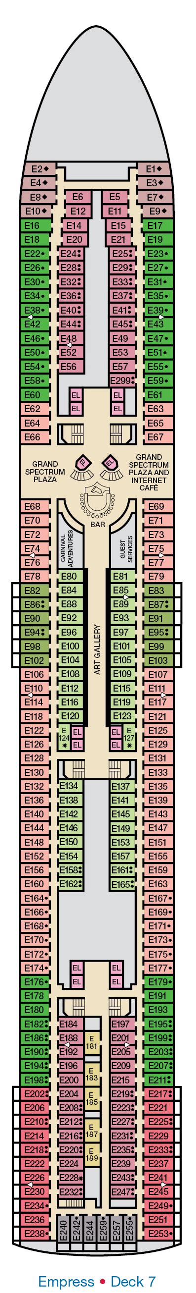 Carnival Ecstasy Deck Plans | CruiseInd