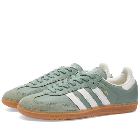 Adidas Samba OG W Silver Green & Chalk White | END.