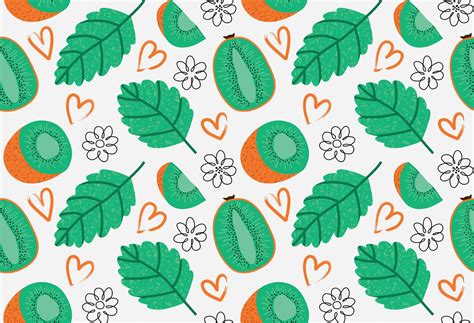 seamless pattern with fresh kiwi fruit. vector illustration 8126200 ...