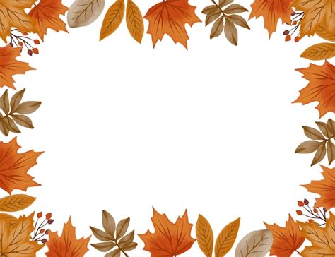 Premium Vector | White background with arrangement autumn leaves border