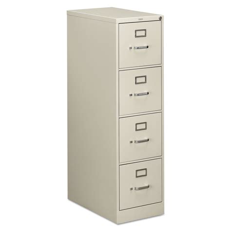 HON 510 Series 4-Drawer Vertical Metal File Cabinet, Letter, 52" Height, Full-Suspension, Light ...