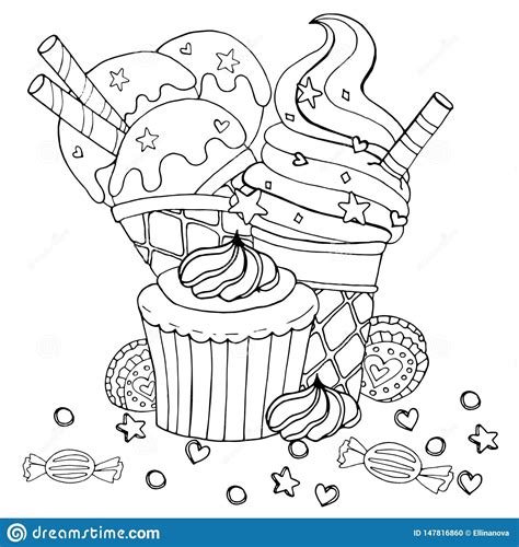 Dessert Coloring Pages Easy to Color | Cupcake coloring pages, Coloring ...