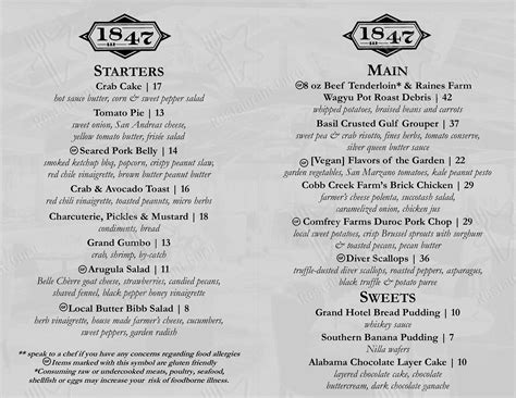 Menu at Sweetwater Cafe, Fairhope