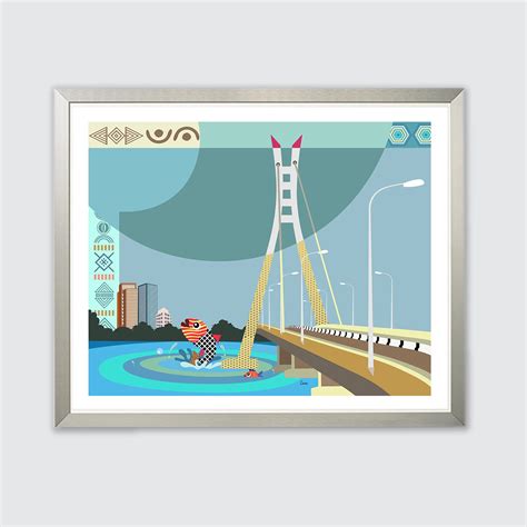 Lekki Ikoyi Bridge, Lagos Nigeria Art Painting Gift Home Decor