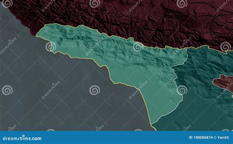 Abkhazia, Georgia - Highlighted. Administrative Stock Illustration ...