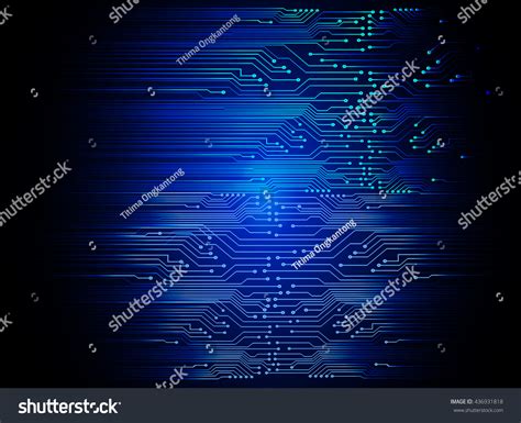 Blue High Tech Circuit Board Abstract Stock Vector (Royalty Free ...