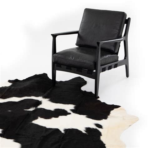 Modern Black And White Cowhide Rug | Zin Home