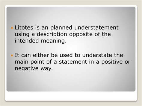 PPT - Litotes PowerPoint Presentation, free download - ID:2867767