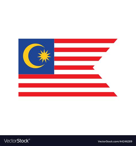 Malaysia flag icon design Royalty Free Vector Image