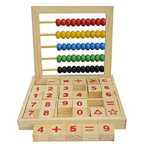 Wooden Abacus Beads Counting Numbers Math Learning Toy ...