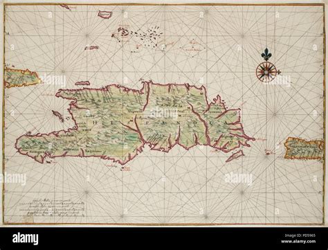 Vintage map of hispaniola hi-res stock photography and images - Alamy