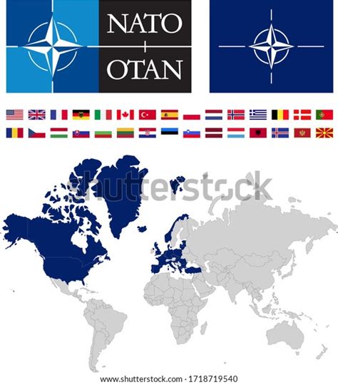 Map Nato Countries Logos Flags: เวกเตอร์สต็อก (ปลอดค่าลิขสิทธิ์ ...