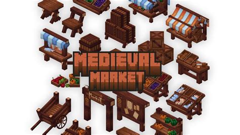 Medieval Market Volume 2 Minecraft Models - YouTube