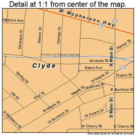 Clyde Ohio Street Map 3916308