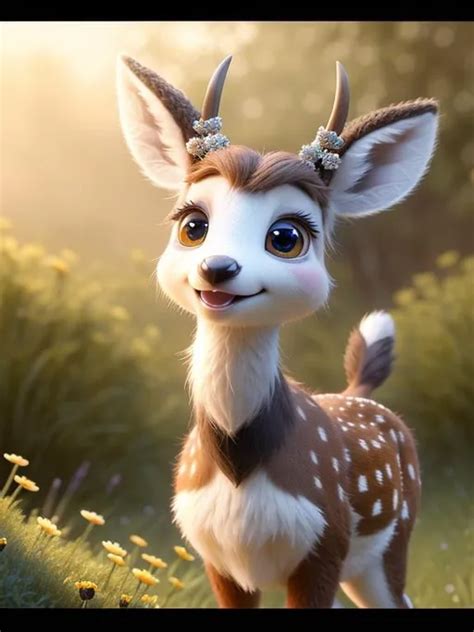 Disney Pixar, exquisite new character, cute deer, hi...