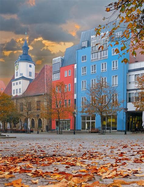 Market Square In Jena, Thuringia, Germany Stock Image - Image of green ...