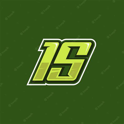 Premium Vector | Racing number 15 logo design vector