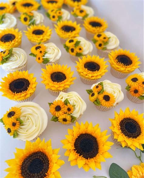 Sunflower cupcakes – Artofit