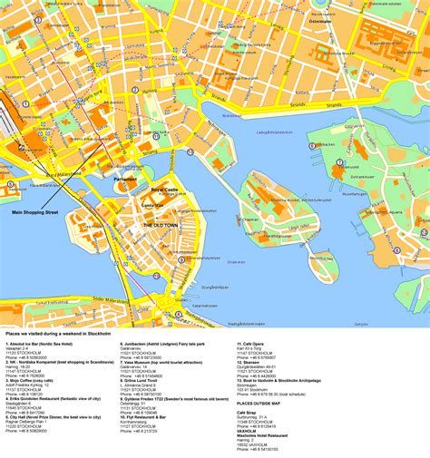 Stockholm Tourist Map - Stockholm Sweden | Tourist map, Stockholm city ...