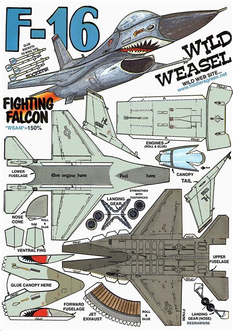 F-16 Fighting Falcon : Instruction http://www.fiddlersgreen.net/models/aircraft/General-Dynamics ...