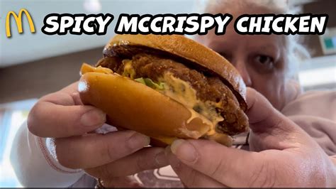 Devouring McDonald’s Spicy McCrispy Chicken Sandwich!! - YouTube