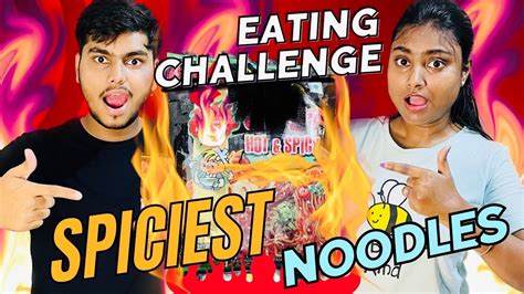 Korean hot and spiciest noodles eating challenge - YouTube