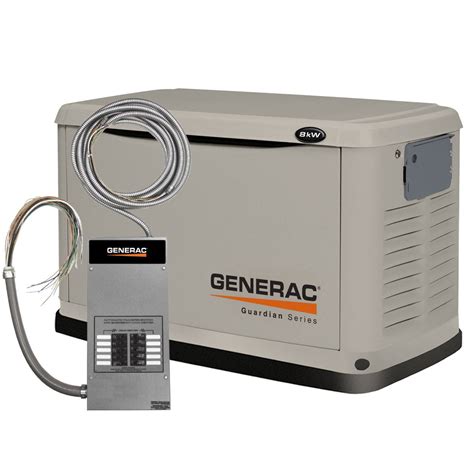 Natural Gas Liquid Propane Generac Standby Generator 22kW Transfer Switch 200Amp 696471065510 | eBay