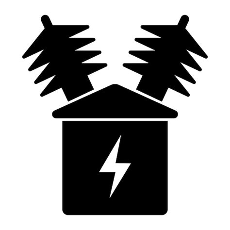 Premium Vector | High voltage electrical transformer icon