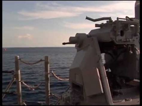 Firing .50 Caliber Machine Gun And CWIS From Navy Ship At Sea - YouTube