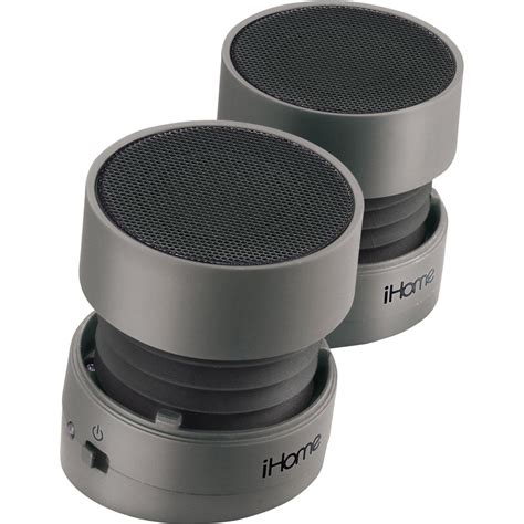 iHome iHM78 Rechargeable Mini Stereo Speakers (Gunmetal) IHM78GT