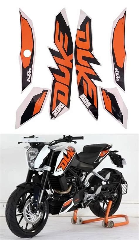 Orange (Base KTM Duke 200 Sticker Set, For Bike at Rs 499/set in New ...