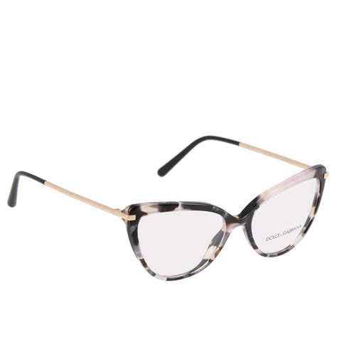 Dolce & Gabbana Outlet: Occhiali da vista DG 3295 in acetato a fantasia e metallo - Bianco ...