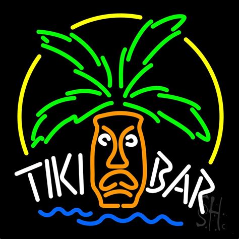 Tiki Bar Logo LED Neon Sign - Tiki Bar Neon Signs - Everything Neon