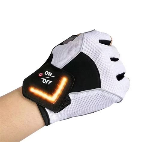 2018 white LED Gloves Motorcycle Downhill Cycling Riding Racing Genuine Nylon LED Gloves -in ...