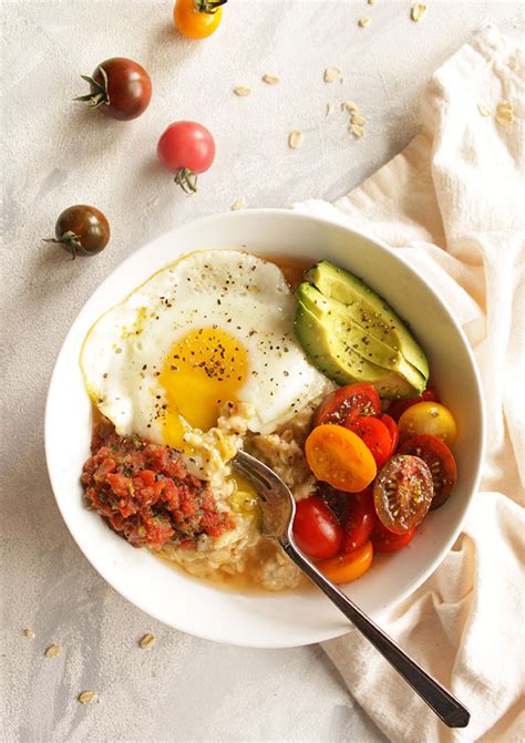 12 Minute Savory Oatmeal with Fried Eggs - Robust Recipes