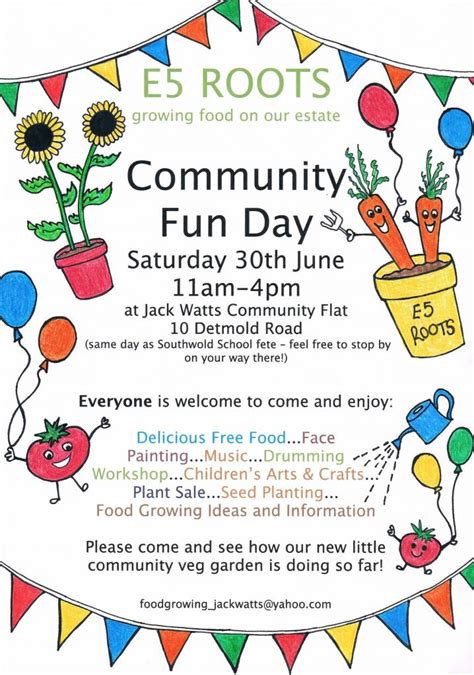 millfields: Community Fun Day with E5 Roots on 30 June