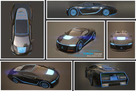 Tron ConceptCar - LowPoly on Behance